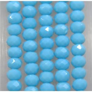 blue chinese crystal glass beads, faceted rondelle, approx 2.5x3mm, 150 pcs per st [GSICC1377]