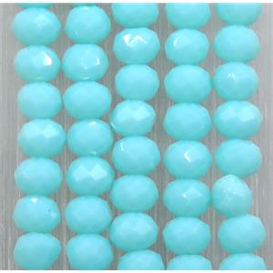 green chinese crystal glass beads, faceted rondelle, approx 2.5x3mm, 150 pcs per st [GSICC1378]