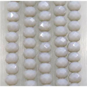 gray chinese crystal glass bead, faceted rondelle, approx 2.5x3mm, 150 pcs per st [GSICC1381]