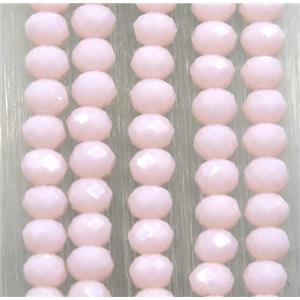 pink chinese crystal glass beads, faceted rondelle, approx 2.5x3mm, 150 pcs per st [GSICC1387]