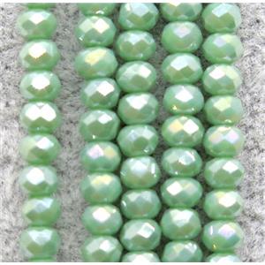 chinese crystal glass beads, faceted rondelle, AB-color electroplated, approx 2.5x3mm, 150 pcs per st [GSICC1404]