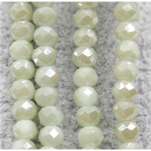 chinese crystal glass beads, faceted rondelle, AB-color electroplated, approx 2.5x3mm, 150 pcs per st [GSICC1412]