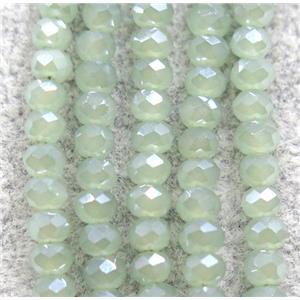 chinese crystal glass beads, faceted rondelle, AB-color electroplated, approx 2.5x3mm, 150 pcs per st [GSICC1413]