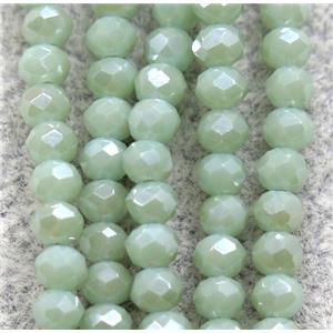 chinese crystal glass beads, faceted rondelle, AB-color electroplated, approx 2.5x3mm, 150 pcs per st [GSICC1414]