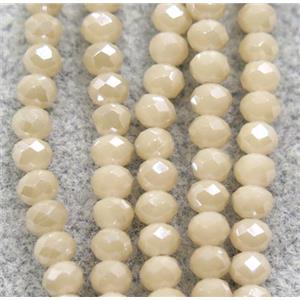 peach chinese crystal glass beads, faceted rondelle, AB-color electroplated, approx 2.5x3mm, 150 pcs per st [GSICC1415]