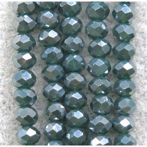 greengray chinese crystal glass beads, faceted rondelle, AB-color electroplated, approx 2.5x3mm, 150 pcs per st [GSICC1419]