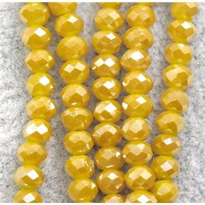 orange chinese crystal glass beads, faceted rondelle, AB-color electroplated, approx 2.5x3mm, 150 pcs per st [GSICC1421]