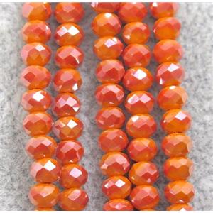 orange chinese crystal glass beads, faceted rondelle, AB-color electroplated, approx 2.5x3mm, 150 pcs per st [GSICC1425]