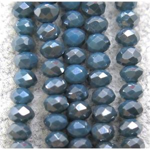 grayblue chinese crystal glass beads, faceted rondelle, AB-color electroplated, approx 2.5x3mm, 150 pcs per st [GSICC1426]