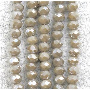 chinese crystal glass beads, faceted rondelle, AB-color electroplated, approx 2.5x3mm, 150 pcs per st [GSICC1428]