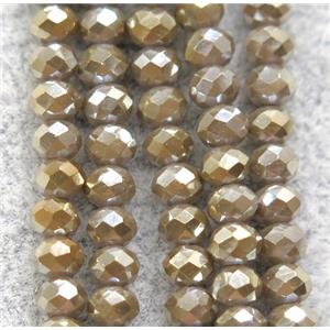 chinese crystal glass beads, faceted rondelle, AB-color electroplated, approx 2.5x3mm, 150 pcs per st [GSICC1429]