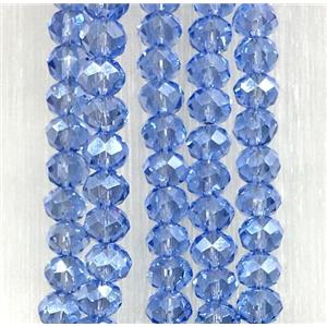 blue chinese crystal glass beads, faceted rondelle, approx 2.5x3mm, 150 pcs per st [GSICC1456]