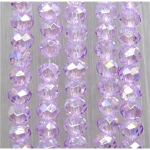 lt.purple chinese crystal glass beads, faceted rondelle, approx 2.5x3mm, 150 pcs per st [GSICC1481]