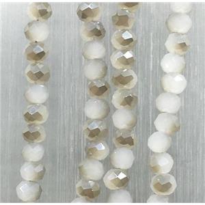 chinese Jadeite Glass beads, faceted rondelle, approx 2.5x3mm, 150 pcs per st [GSICC1551]