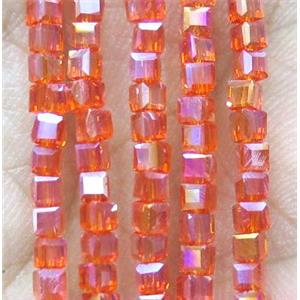 Chinese crystal bead, faceted cube, approx 2x2x2mm, 200pcs per st [GSICC755]