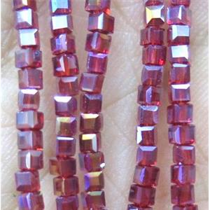 Chinese crystal bead, faceted cube, approx 2x2x2mm, 200pcs per st [GSICC756]