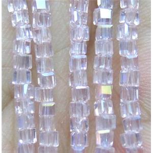 Chinese crystal bead, faceted cube, approx 2x2x2mm, 200pcs per st [GSICC757]