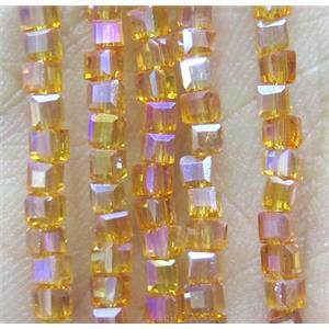 Chinese crystal bead, faceted cube, approx 2x2x2mm, 200pcs per st [GSICC758]