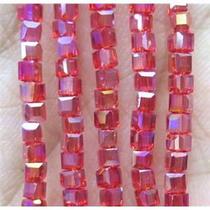 Chinese crystal bead, faceted cube, approx 2x2x2mm, 200pcs per st [GSICC760]