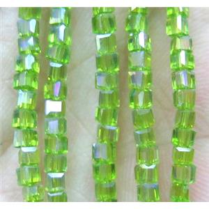 Chinese crystal bead, faceted cube, approx 2x2x2mm, 200pcs per st [GSICC763]