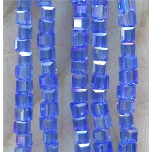 Chinese crystal bead, faceted cube, approx 2x2x2mm, 200pcs per st [GSICC767]