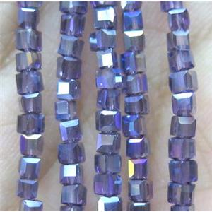 Chinese crystal bead, faceted cube, approx 2x2x2mm, 200pcs per st [GSICC771]
