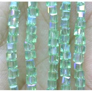 Chinese crystal bead, faceted cube, approx 2x2x2mm, 200pcs per st [GSICC773]
