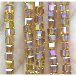 Chinese crystal bead, faceted cube, approx 2x2x2mm, 200pcs per st [GSICC774]