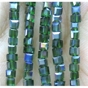 Chinese crystal bead, faceted cube, approx 2x2x2mm, 200pcs per st [GSICC775]