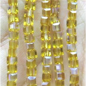 Chinese crystal bead, faceted cube, approx 2x2x2mm, 200pcs per st [GSICC776]