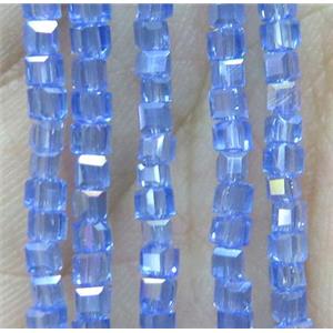 Chinese crystal bead, faceted cube, approx 2x2x2mm, 200pcs per st [GSICC777]