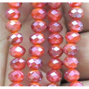 Chinese crystal glass bead, faceted rondelle, approx 6mm dia, 100pcs per st [GSICC781]