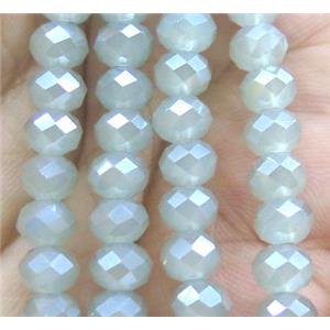 Chinese crystal glass bead, faceted rondelle, approx 6mm dia, 100pcs per st [GSICC782]