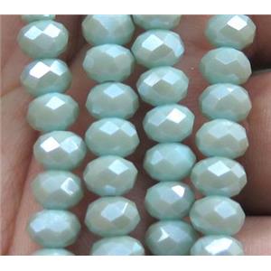 Chinese crystal glass bead, faceted rondelle, approx 6mm dia, 100pcs per st [GSICC786]