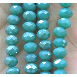 Chinese crystal glass bead, faceted rondelle, approx 6mm dia, 100pcs per st [GSICC793]