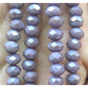 Chinese crystal glass bead, faceted rondelle, approx 6mm dia, 100pcs per st [GSICC796]