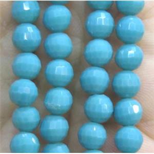 Chinese crystal glass bead, faceted round, approx 6mm dia, 72pcs per st [GSICC798]