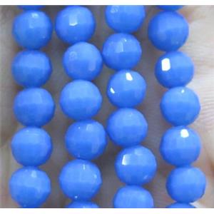 Chinese crystal glass bead, faceted round, approx 6mm dia, 72pcs per st [GSICC801]