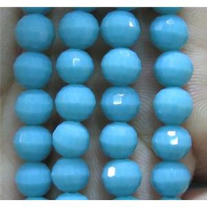 Chinese crystal glass bead, faceted round, approx 6mm dia, 72pcs per st [GSICC807]