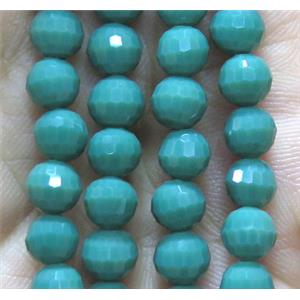Chinese crystal glass bead, faceted round, approx 6mm dia, 72pcs per st [GSICC808]