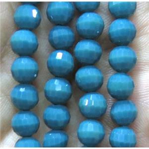 Chinese crystal glass bead, faceted round, approx 6mm dia, 72pcs per st [GSICC811]