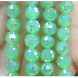 Chinese crystal glass bead, faceted round, approx 6mm dia, 72pcs per st [GSICC821]