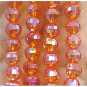 Chinese crystal glass bead, faceted round, approx 6mm dia, 72pcs per st [GSICC822]