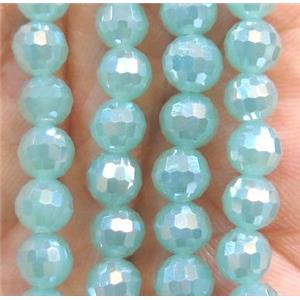 Chinese crystal glass bead, faceted round, approx 6mm dia, 72pcs per st [GSICC824]