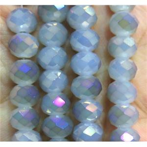 Chinese crystal glass bead, faceted rondelle, approx 8mm dia, 72pcs per st [GSICC825]