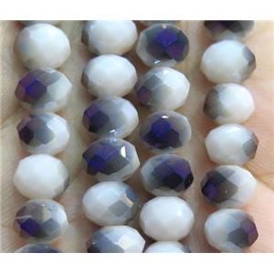 Chinese crystal glass bead, faceted rondelle, approx 8mm dia, 72pcs per st [GSICC826]