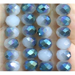Chinese crystal glass bead, faceted rondelle, approx 8mm dia, 72pcs per st [GSICC827]