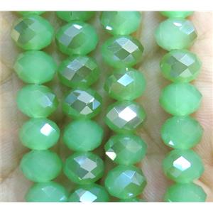 Chinese crystal glass bead, faceted rondelle, approx 8mm dia, 72pcs per st [GSICC828]