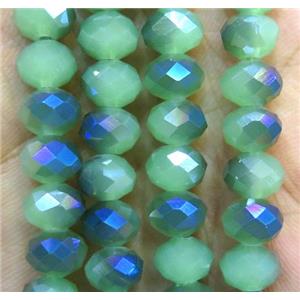 Chinese crystal glass bead, faceted rondelle, approx 8mm dia, 72pcs per st [GSICC831]