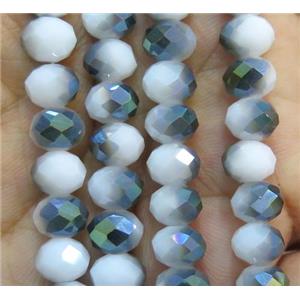 Chinese crystal glass bead, faceted rondelle, approx 8mm dia, 72pcs per st [GSICC832]